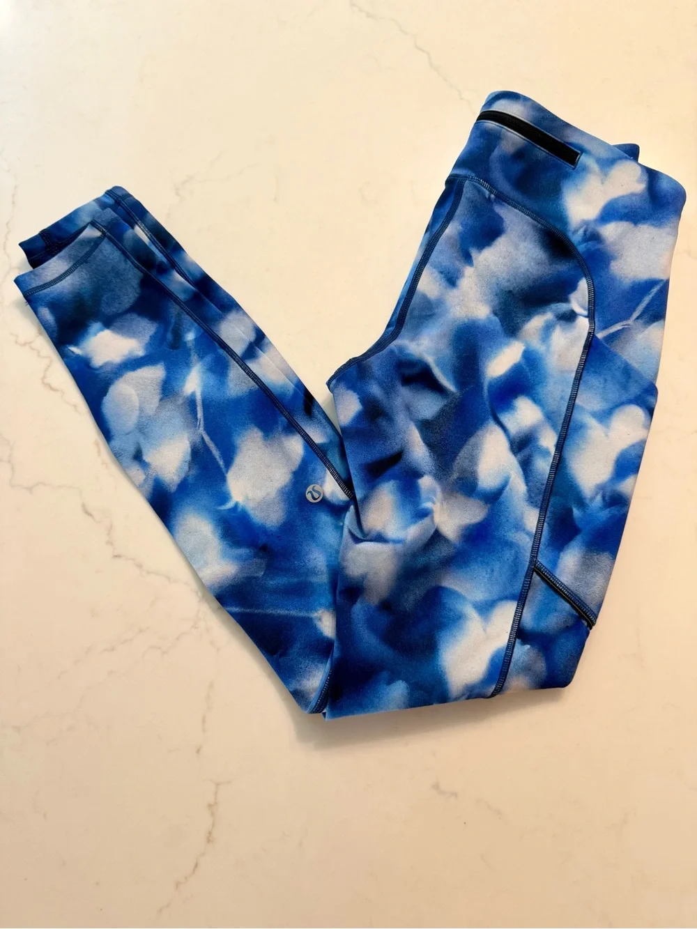 Lululemon Blue Floral High-Rise Full-Length Leggings Size 4